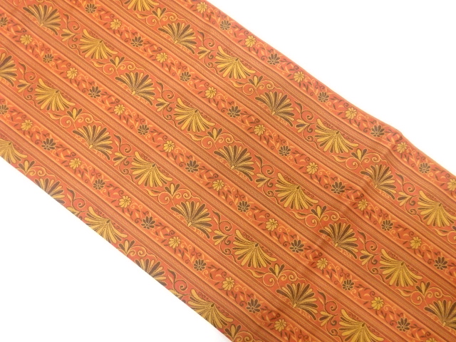 JAPANESE NAGOYA OBI / WOVEN FLORAL SARASA